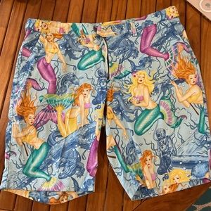 Loudmouth men’s mermaid shorts with elastic waistband size 43